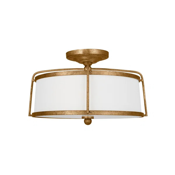 Mento Fabric Semi Flush Mount | Wayfair North America