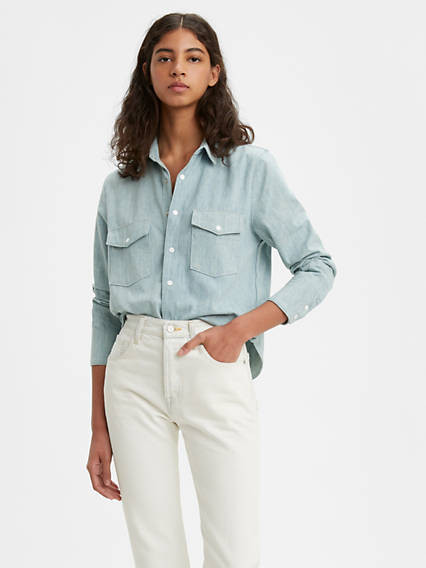 Levi's Shrunken Denim Shirt - Women's XL | LEVI'S (US)