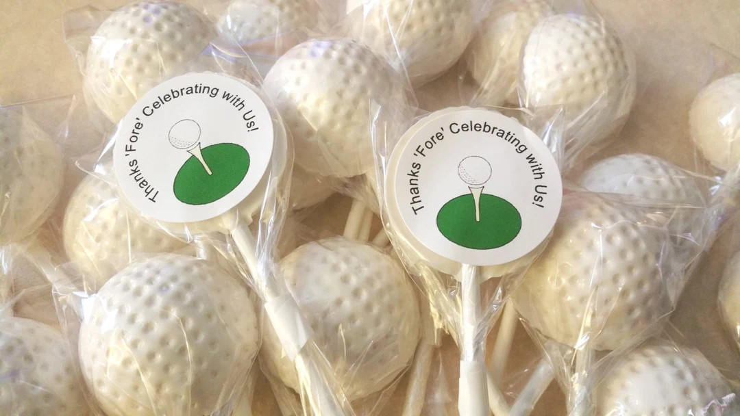 10 GOLF BALL LOLLIPOPS With Free Personalized Labels Hard Candy Lollipops, Golf Party, Golf Lolli... | Etsy (US)