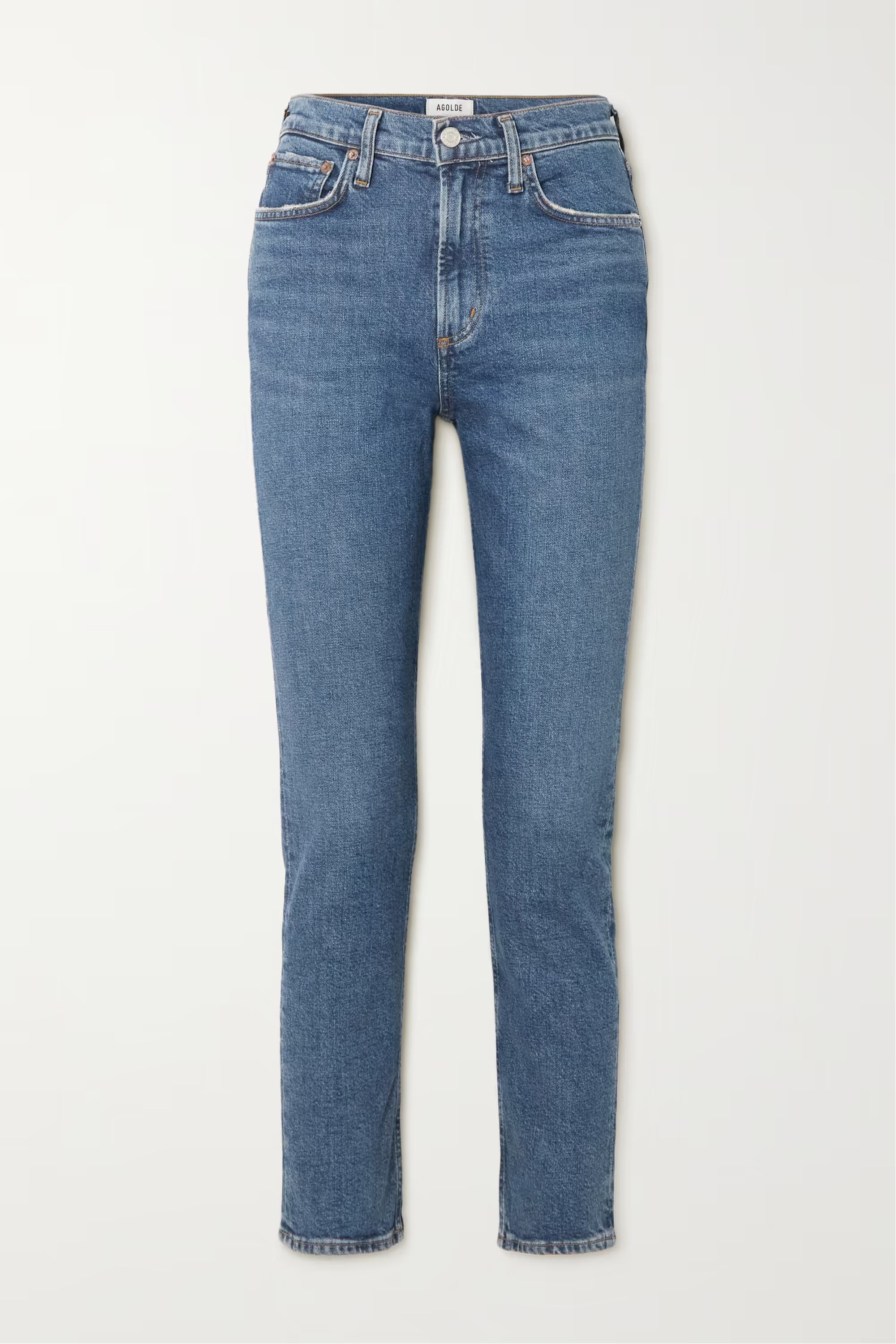 AGOLDEMerrel organic mid-rise straight-leg jeans | NET-A-PORTER (US)