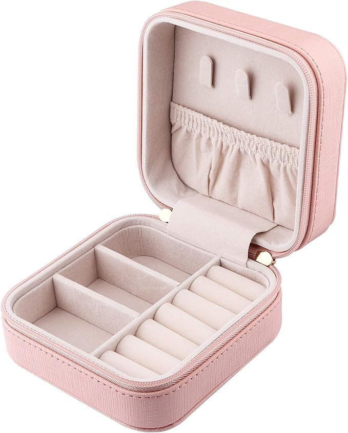 JIDUO Duomiila Small Travel Jewelry Box, Travel Mini Organizer Portable Display Storage Case for ... | Amazon (US)