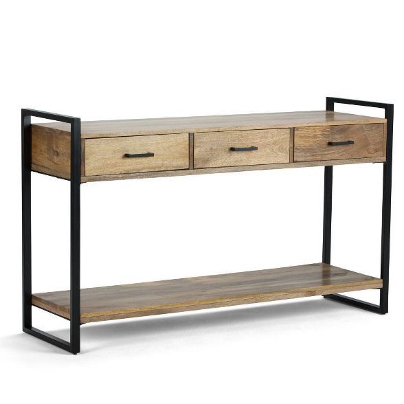 55&#34; Lawson Solid Mango Wood Console Sofa Table Natural - WyndenHall | Target
