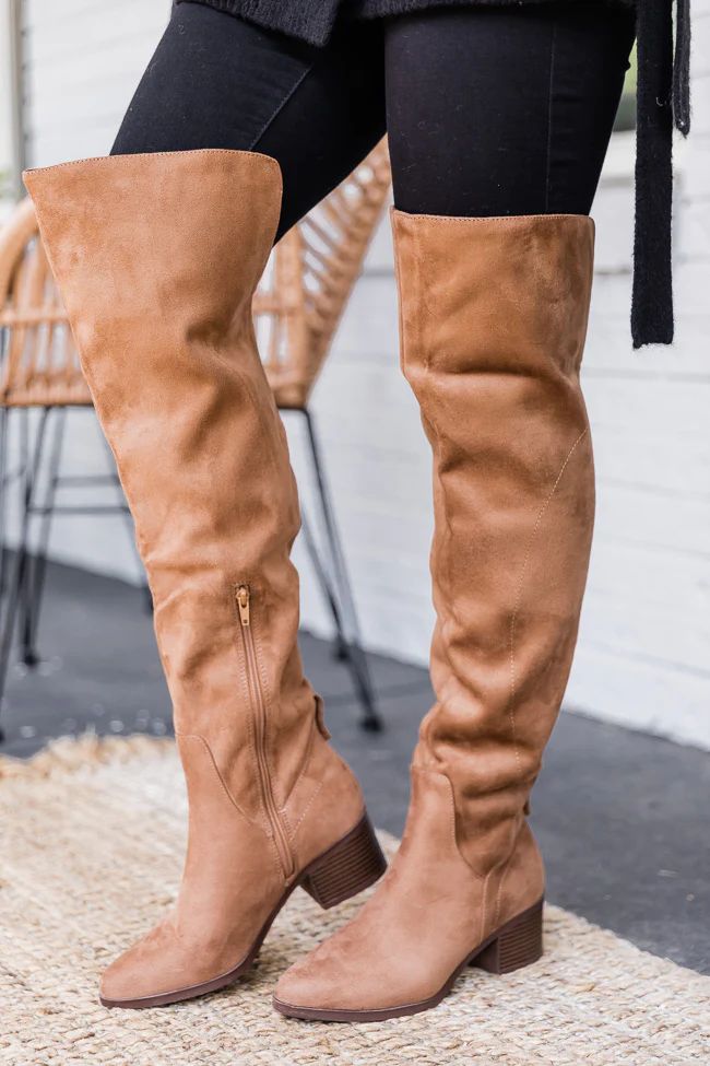 Maureen Brown Tall Suede Boots | Pink Lily