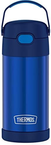 THERMOS FUNTAINER 12 Ounce Stainless Steel Vacuum Insulated Kids Straw Bottle, Blue | Amazon (US)
