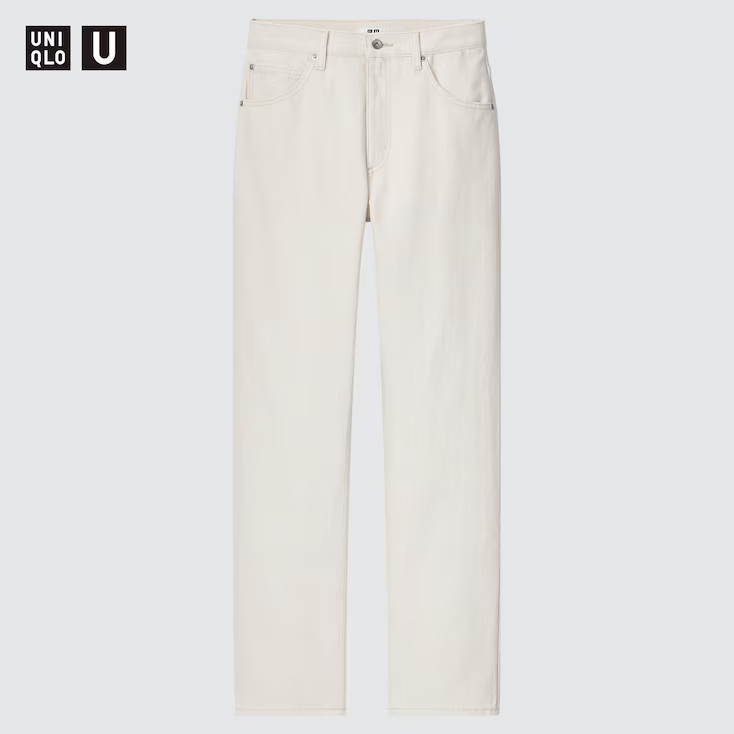 UNIQLO Women's U Regular-Fit Straight Jeans, Off White, 24 in. | UNIQLO (US)