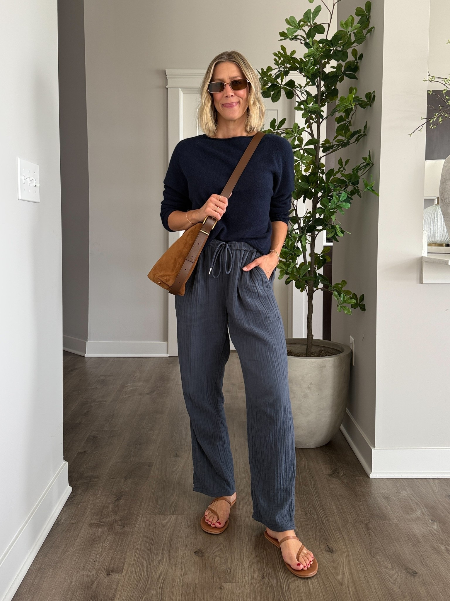 Wearing small gauze pants, small cashmere sweater

@onequince #quincepartner

#LTKOver40 #LTKStyleTip #LTKFindsUnder100