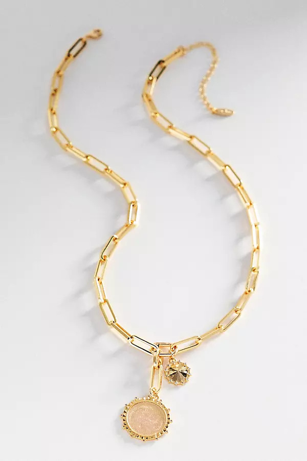By Anthropologie Chunky Coin Charm Necklace | Anthropologie (US)