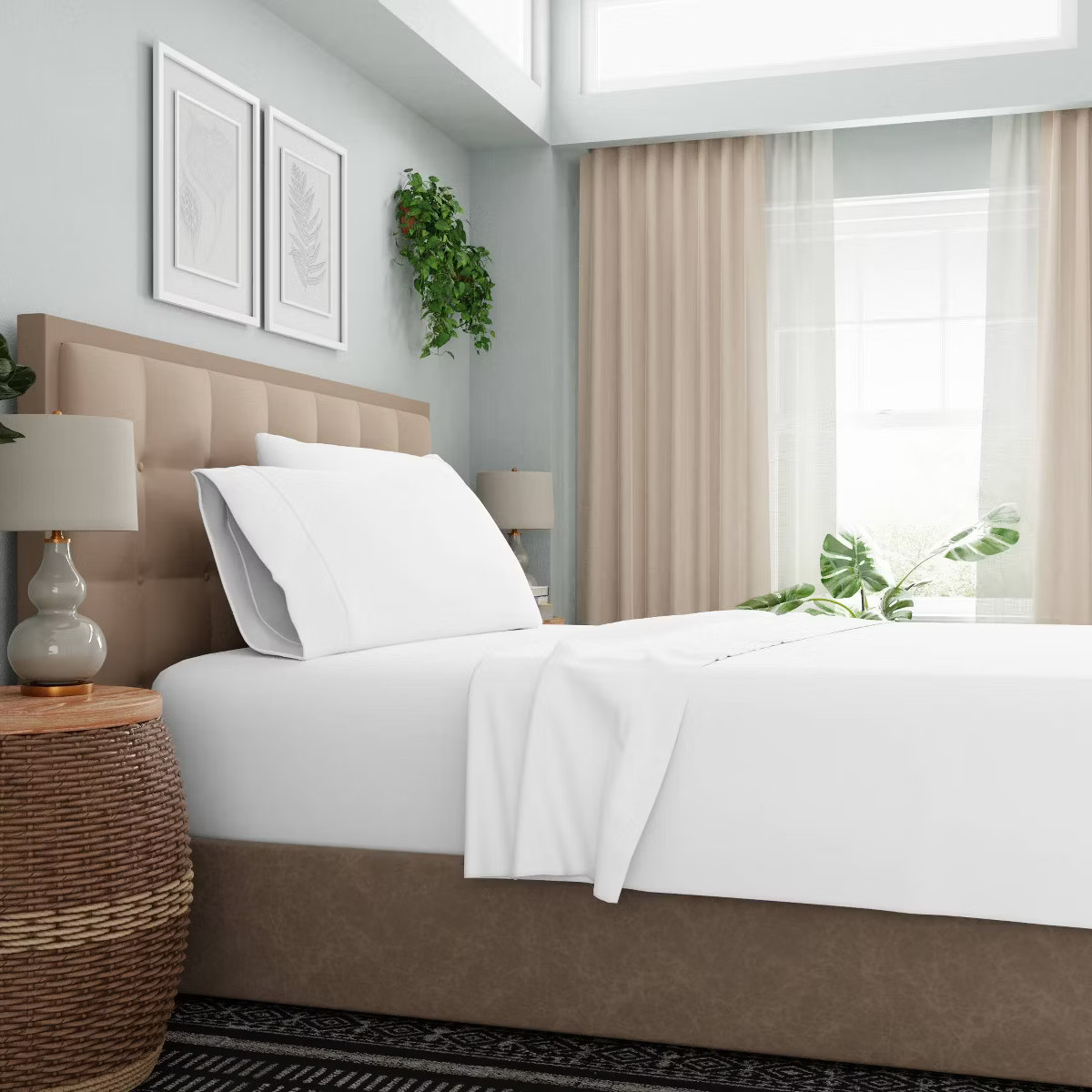 1200 Thread Count Cotton Rich Sateen Sheet Set - Color Sense | Target