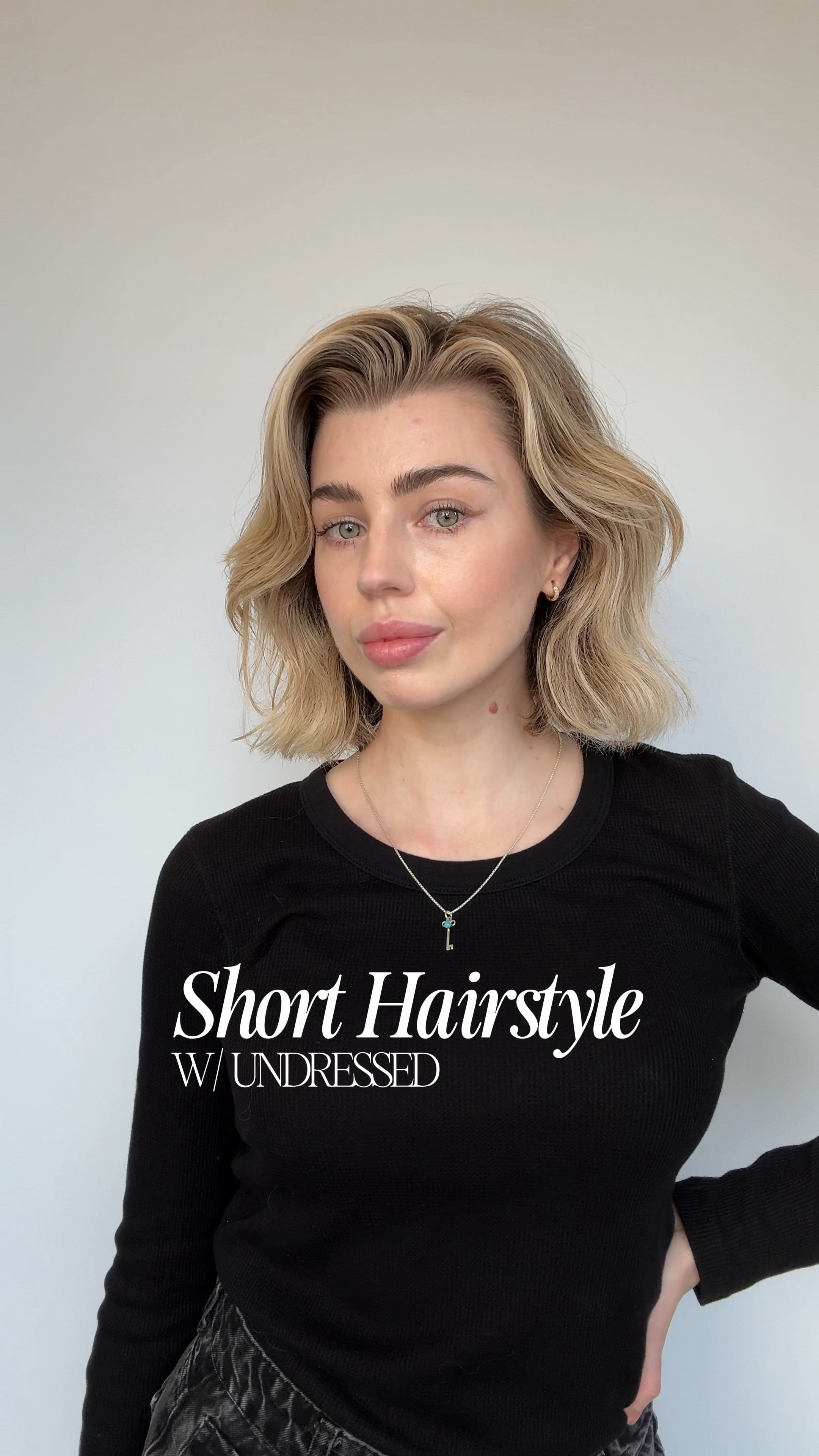 Tousled bob and voluminous bangs ✨
+ Spray Undressed on dry hair
+ Brush bangs back and push forward
+ Tuck behind the ear while it dries
+ Flip the bottom out
Quick & Easy


#LTKfindsunder50 #LTKsalealert #LTKVideo