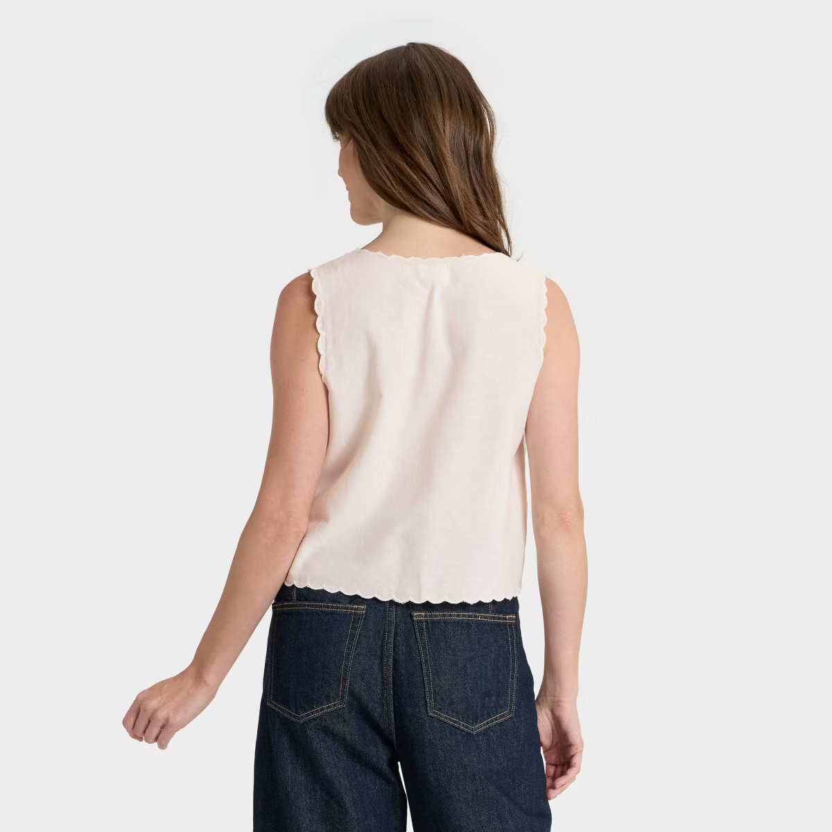 Women's Tie-Front Fashion Vest - Universal Thread™ Cream S | Target