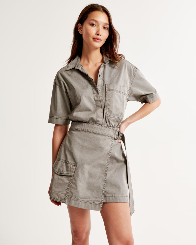 Utility Wrap Mini Dress | Abercrombie & Fitch (US)