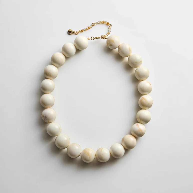 Jane Beaded Necklace - Smoky Ivory Quartz | BaubleBar