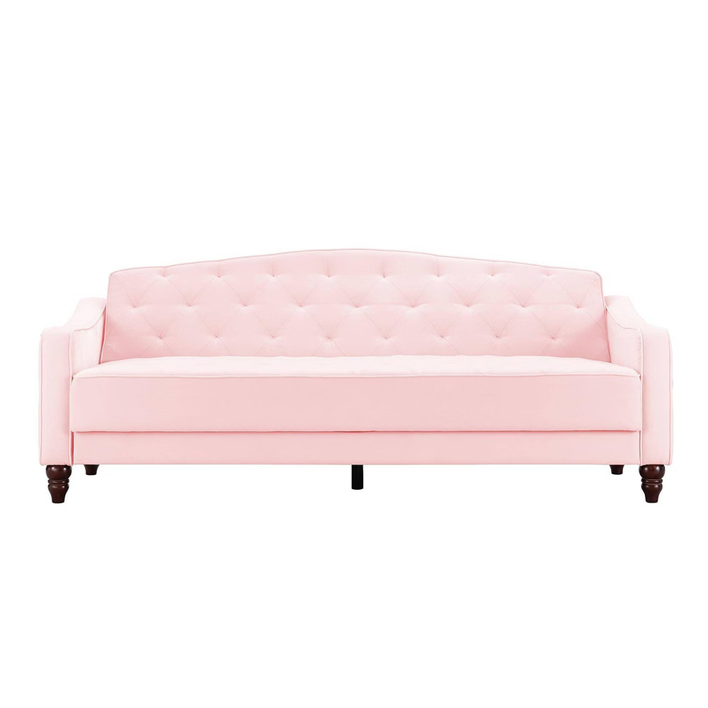 Vintage Tufted Sofa Sleeper Pink - Novogratz | Target