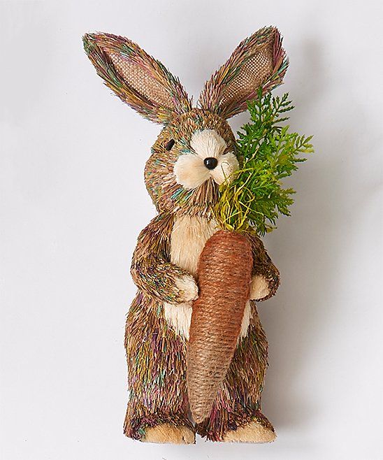 Carrot Straw Rabbit Figurine | zulily