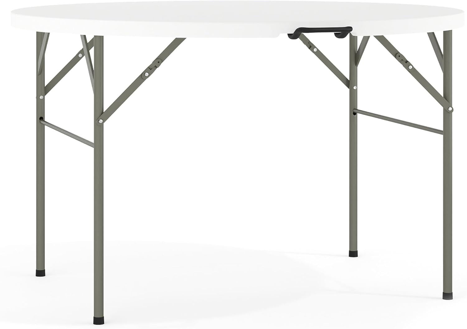 Flash Furniture 4-Foot Round Bi-Fold Granite White Plastic Folding Table | Amazon (US)