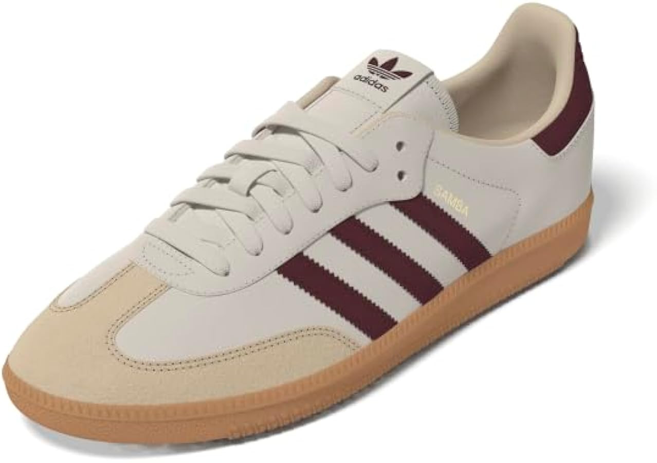 Adidas Men's Samba OG Wonder whiteShadow red/Gum 3 14 US | Amazon (US)