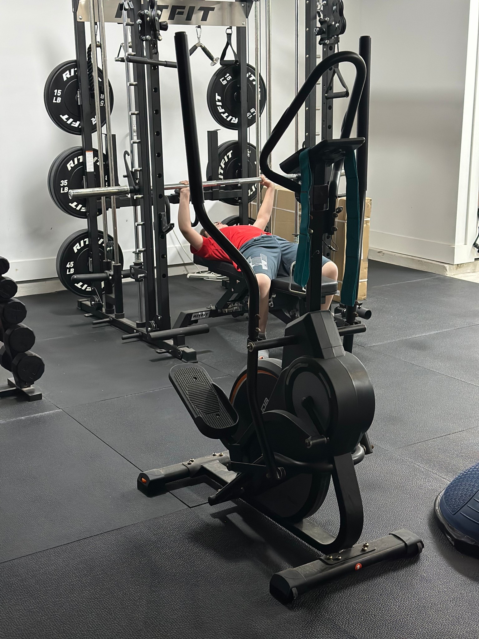 Sharing everything we used in our garage gym, including the flooring. Exercise machines, elliptical, treadmill, weights, balance ball, and more! ￼

#LTKdayinmylife #LTKfitnessgoals #LTKActive