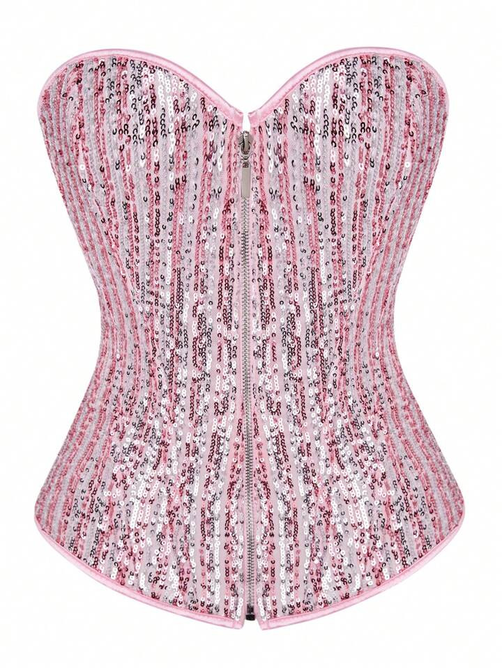 5-5%SHEIN ICON Sequined Slim Fit Spaghetti Strap Top#2 Best SellerIn Party Women Tank Tops & Cami... | SHEIN