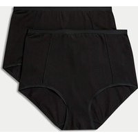 M&S 2 Pack Firm Control Full Briefs Black | Marks & Spencer (UK)