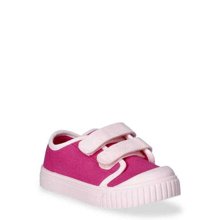 Wonder Nation Toddler Girls Two-Strap Bump Toe Sneakers, Sizes 7-12 | Walmart (US)