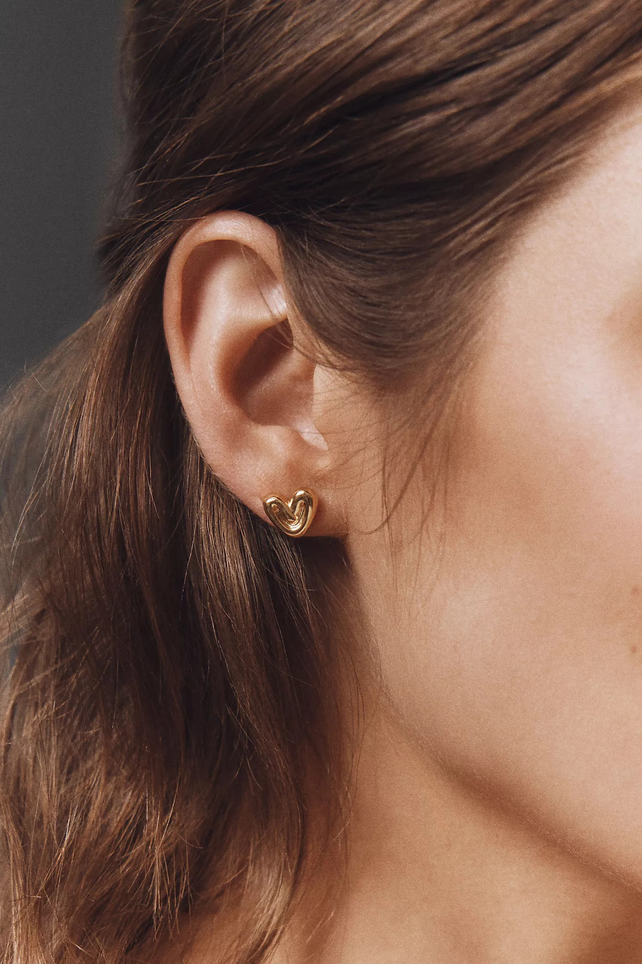 Missoma Puffy Heart Mini Post Earrings | Anthropologie (US)