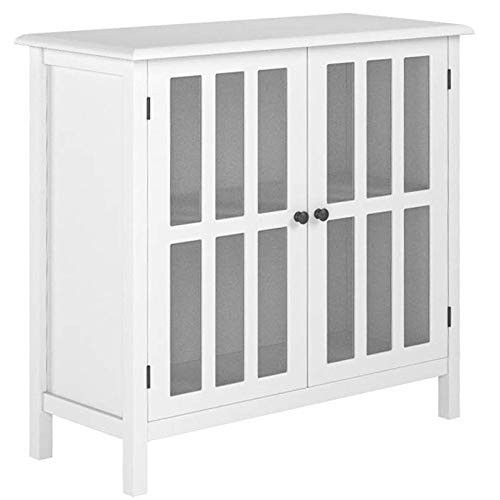Tangkula Sideboard Buffet Storage Cabinet, Kitchen Storage Cabinet with 2 Glass Doors, Liquor Cabine | Amazon (US)