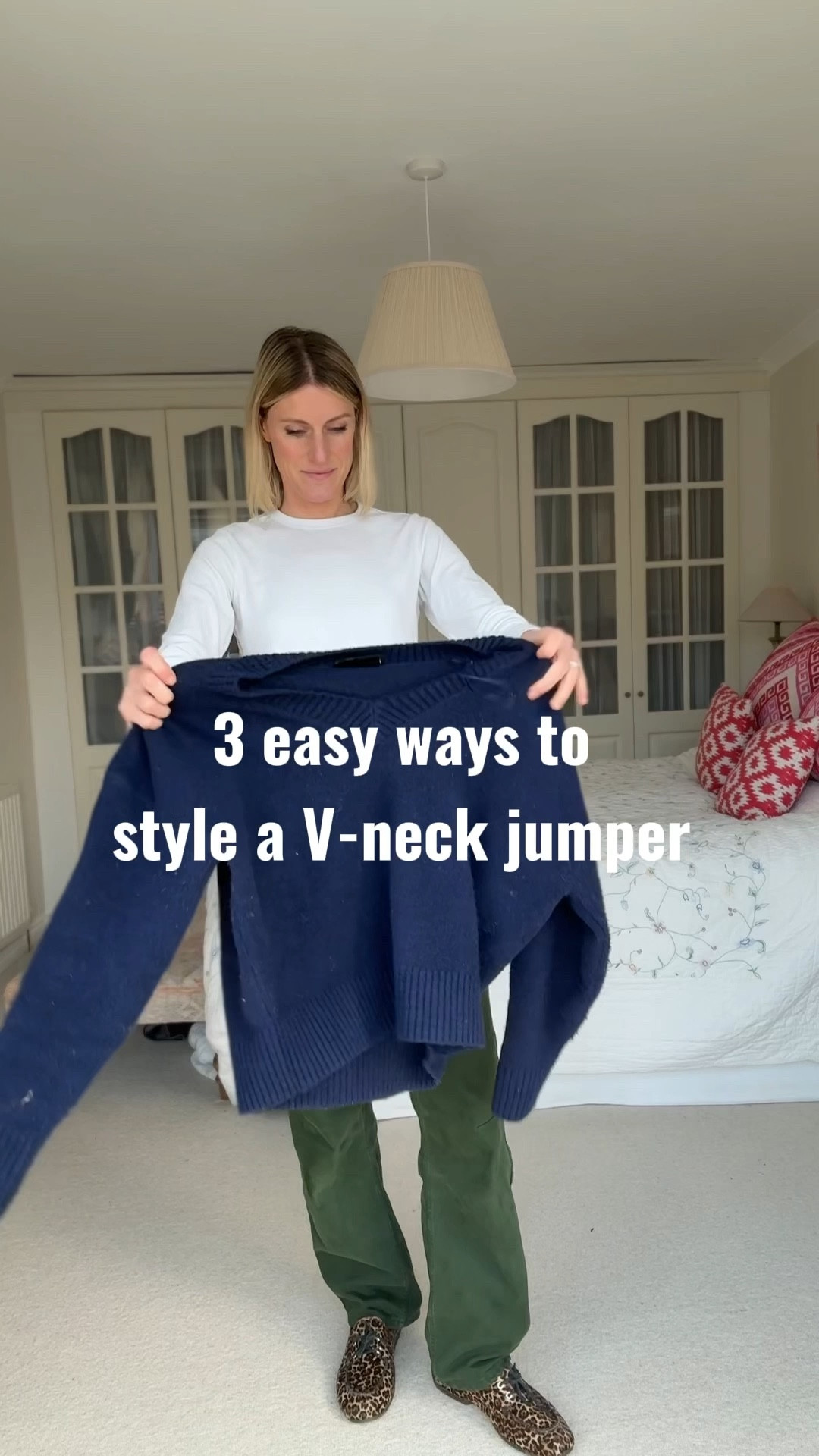 As a personal stylist, this is one of the hardest working pieces I recommend to clients.

The v neck jumper is all about layering. I’ve styled it three ways: 
- over a white top for an everyday,  modern, fresh off duty look
- layered over a polo neck for a refined, pulled together look
- over a crisp shirt to add structure and polish 

It’s a versatile, flattering, and easy to wear which is exactly why it’s become a staple in so many mums wardrobe.

#LTKstyletip #LTKuk #LTKwinter