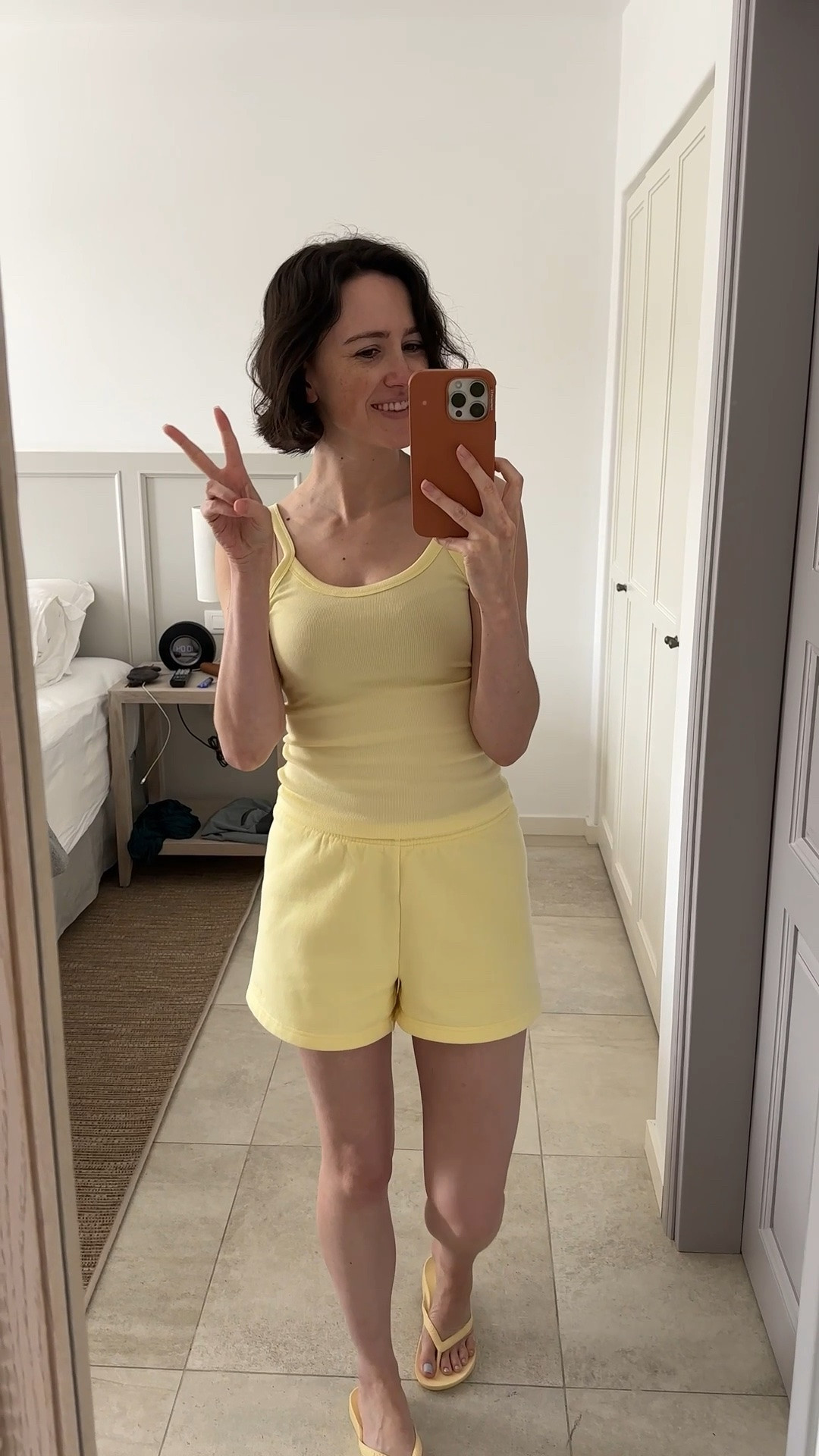 The coziest lounge set 💛 perfect for hanging at home or poolside on vacation! I’m so glad I packed this for our Greece trip! Wearing a small in the tank and shorts

#LTKdayinmylife #LTKootd #LTKTravel