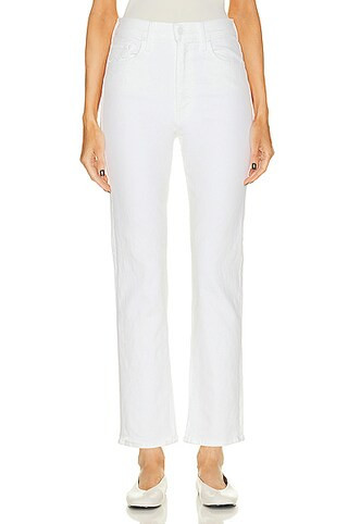MOTHER High Waisted Rider Ankle in White | FWRD 
