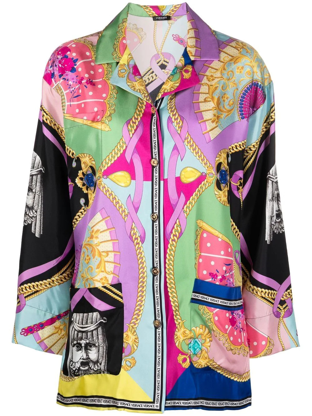 I Ventagli-print silk shirt | Farfetch Global