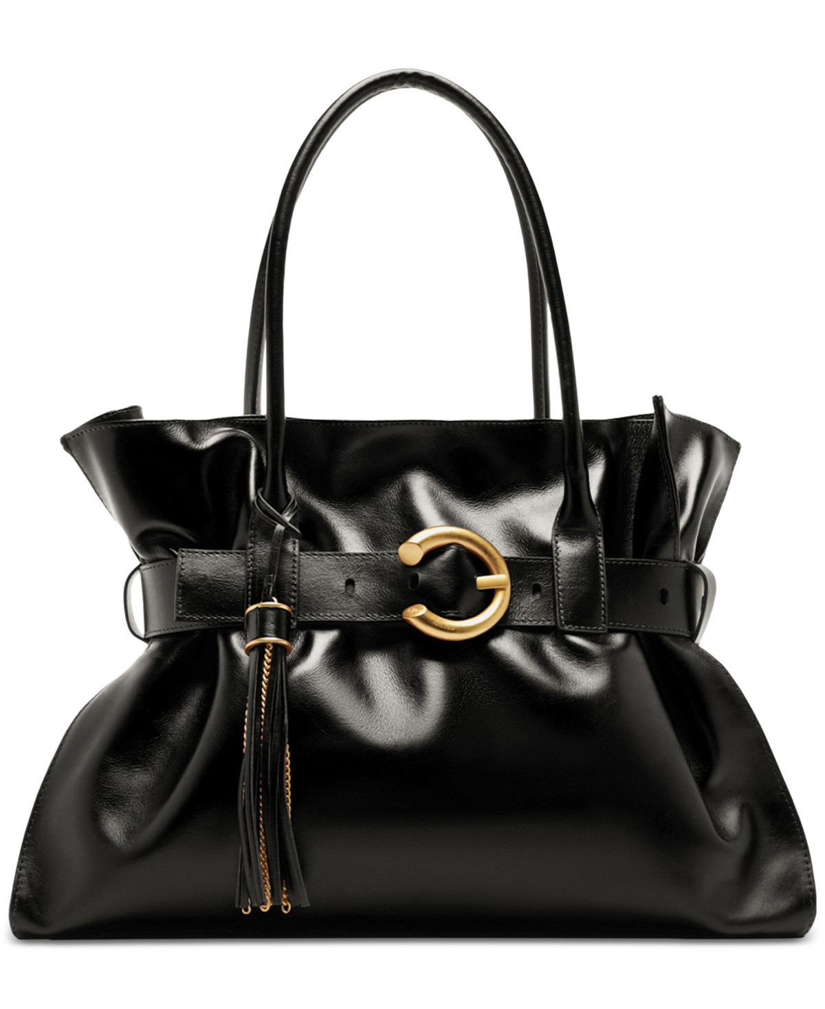 Arezzo Rivera Large Leather Shopping Bag - Black | Macy's