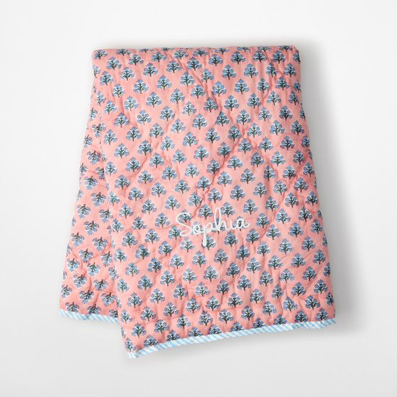 Block Print Quilted Blanket | Mark and Graham