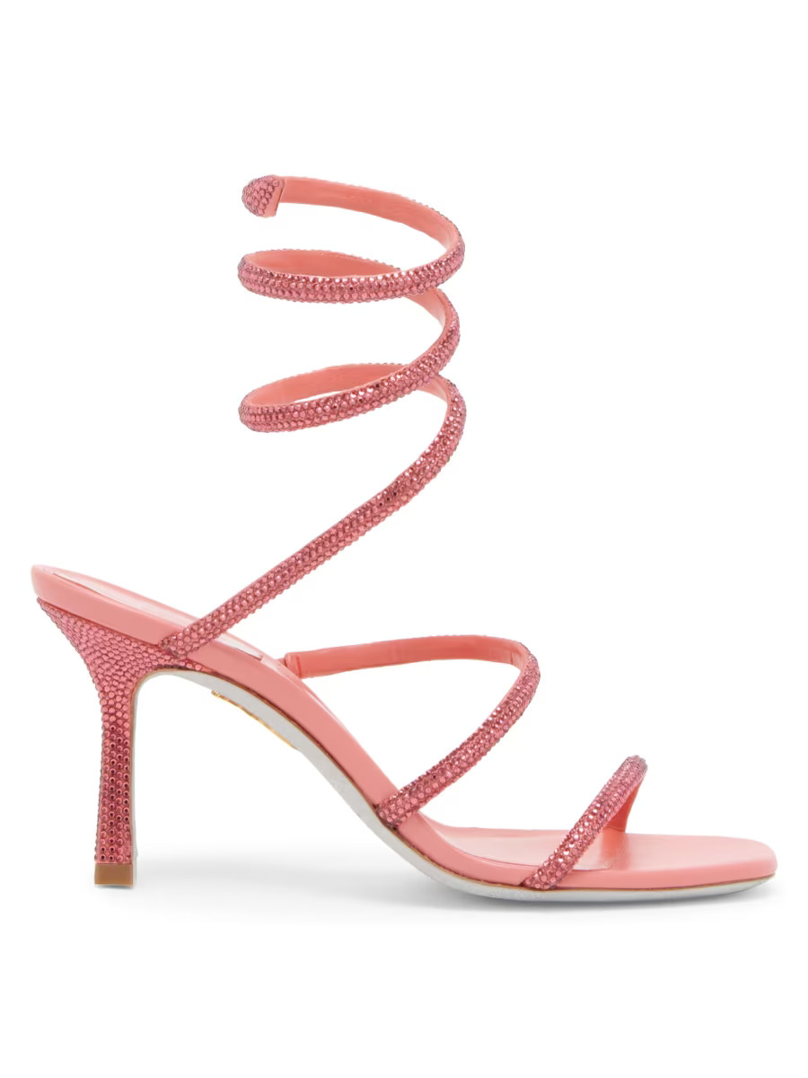 Rene Caovilla Crystal-Embellished Satin Sandals | Saks Fifth Avenue