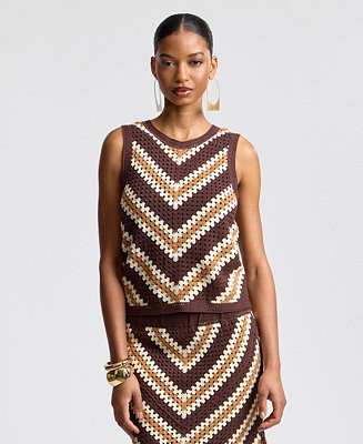 Women's Crochet Sleeveless Sweater | Macy's