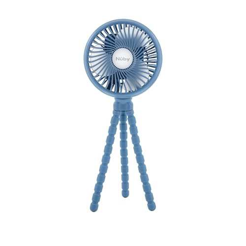Nuby Stroller Fan with Adjustable Legs - 3-Speed Portable Fan for Car Seats and Play Yards - Stroller Accessories - Summer Travel Essentials - Blue | Amazon (US)