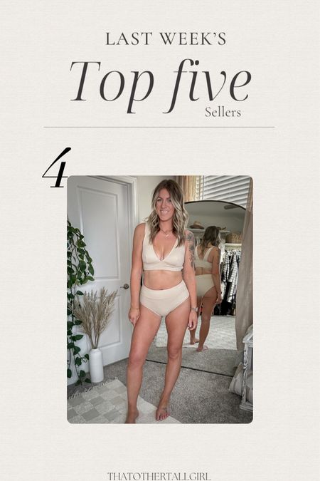 Last week’s top 5
Bikini swim suit - pieces sold separately, wearing a large in both, come in more colors and currently 30% off! 

#LTKswim #LTKmidsize #LTKsalealert