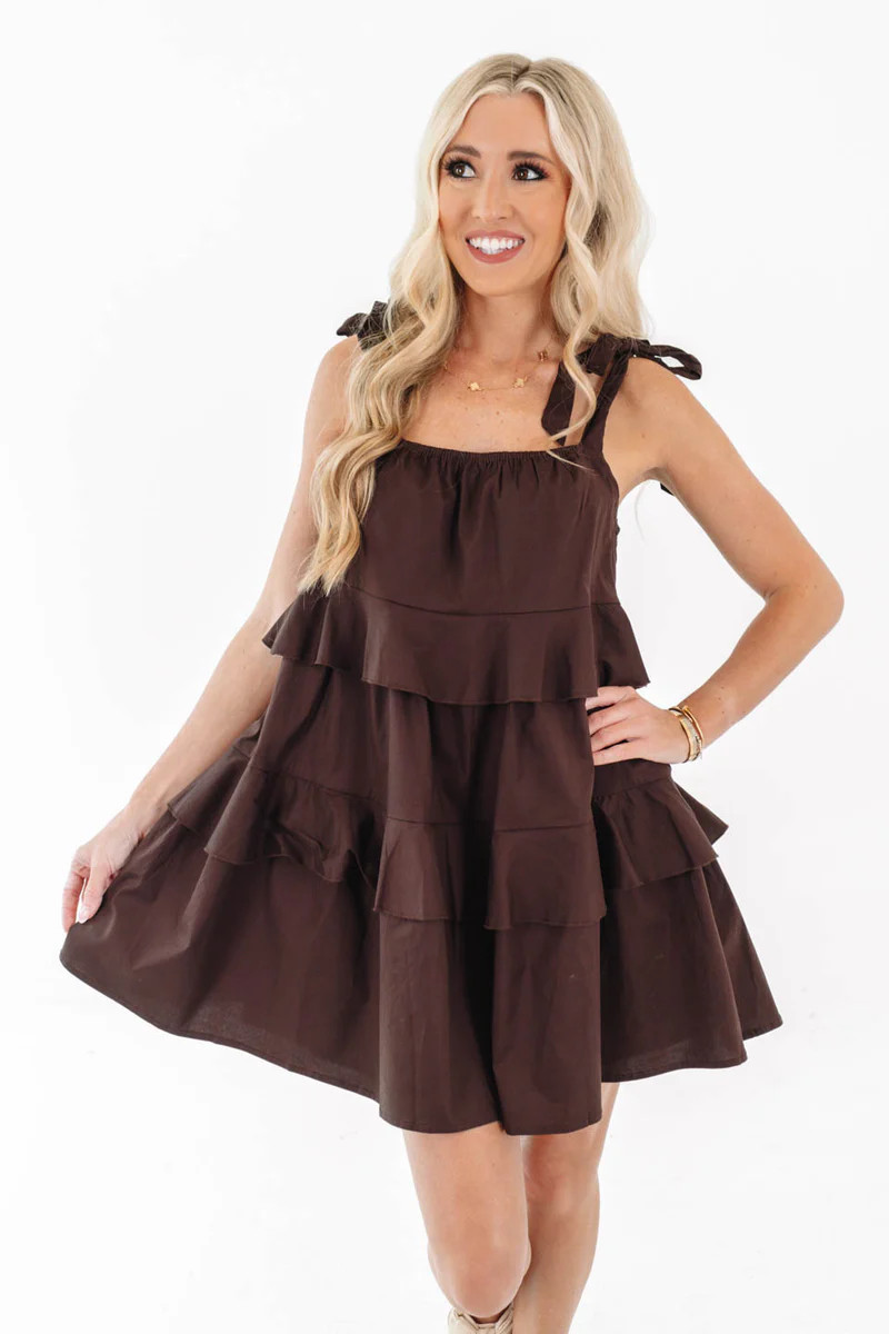 November Air Dress - Brown | The Impeccable Pig