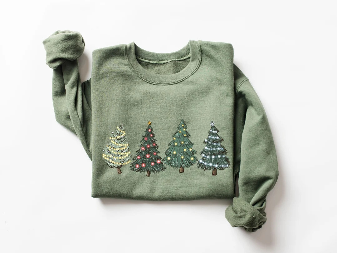 Green Tree Christmas Sweater Christmas Sweater Christmas - Etsy | Etsy (US)