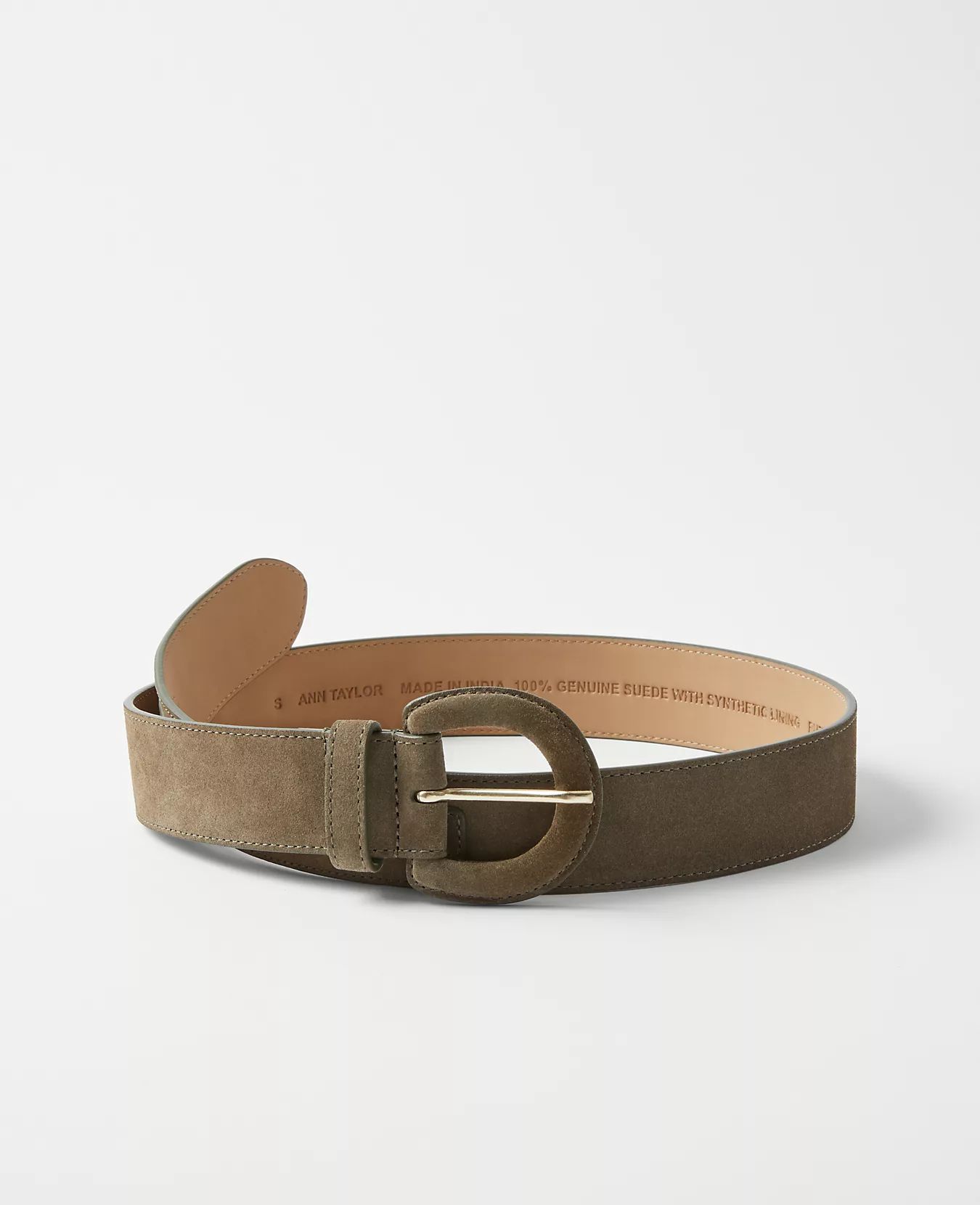 Suede Covered Buckle Belt | Ann Taylor (US)
