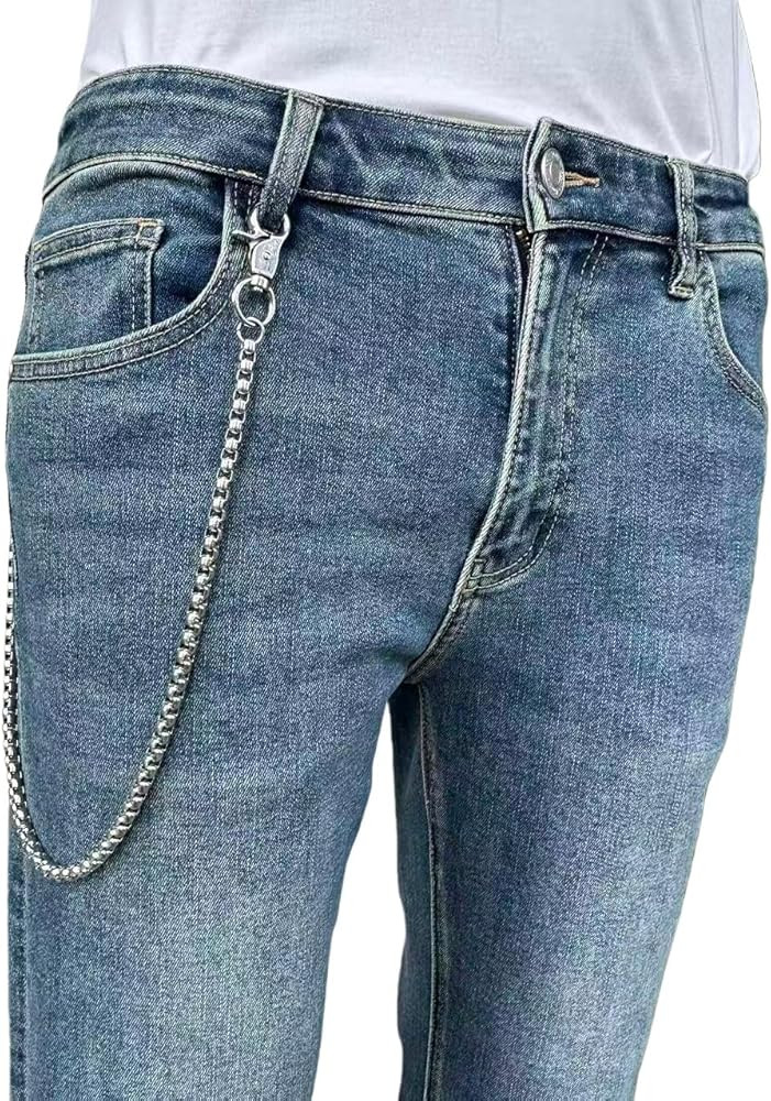 KALHE Stainless steel Wallet Chain for Jeans, Box Link Design with Lobster Clasps, Punk Rock Styl... | Amazon (US)