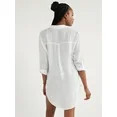 Time and Tru Women's and Women's Plus Shirt Coverup with Long Sleeves, Sizes XS-2X - Walmart.com | Walmart (US)