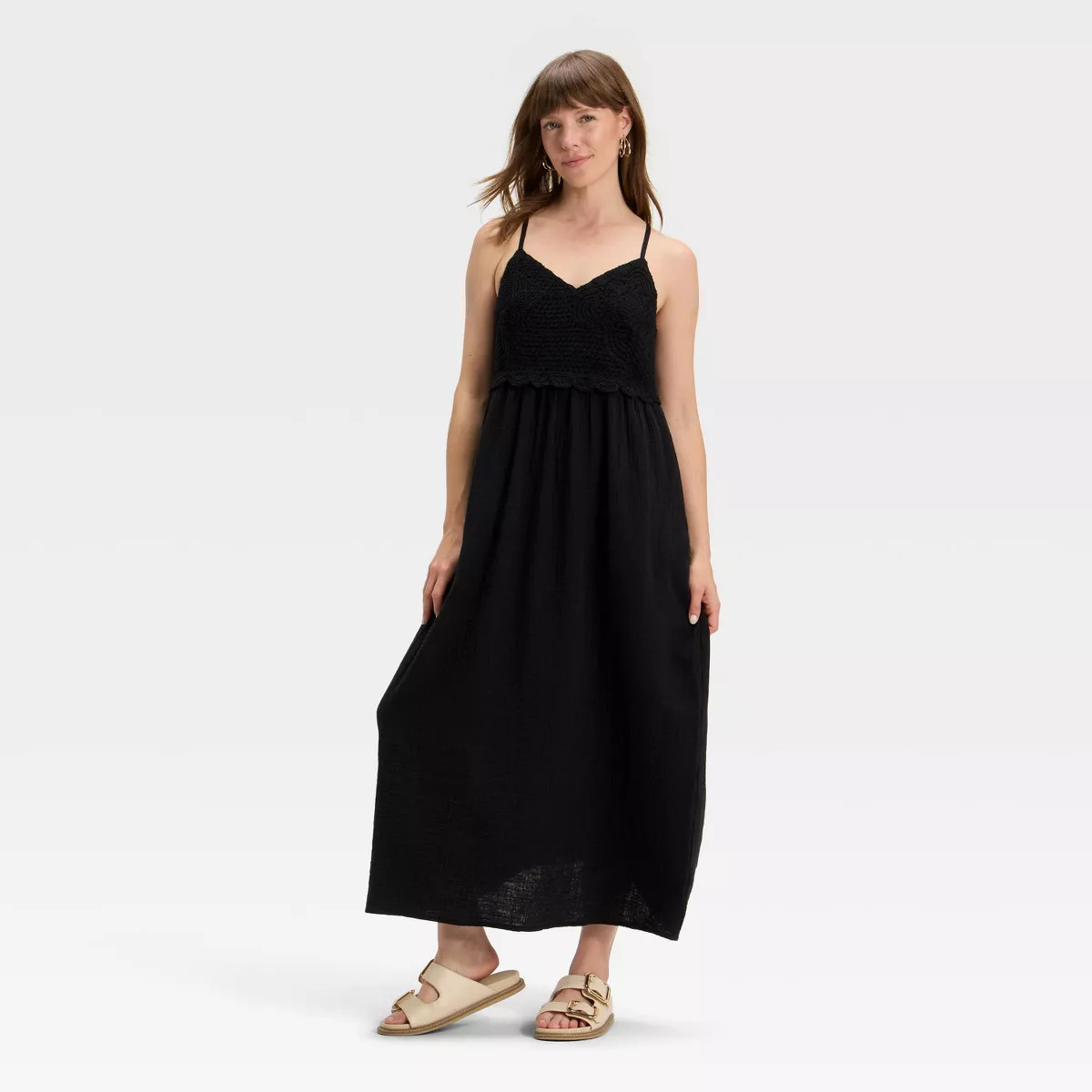 Women's Crochet Trim Maxi Sundress - Universal Thread™ | Target