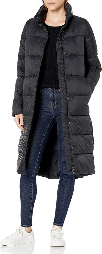 Amazon Essentials Women's Lightweight Water-Resistant Longer Length Cocoon Puffer Coat | Amazon (US)