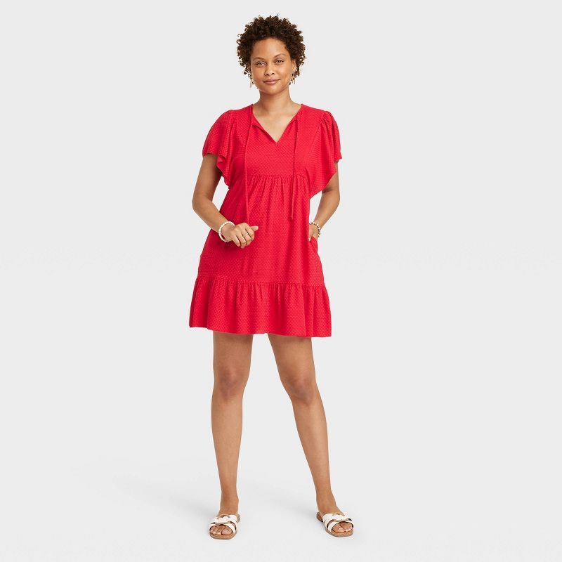 Women's Ruffle Short Sleeve A-Line Dress - Knox Rose™ | Target