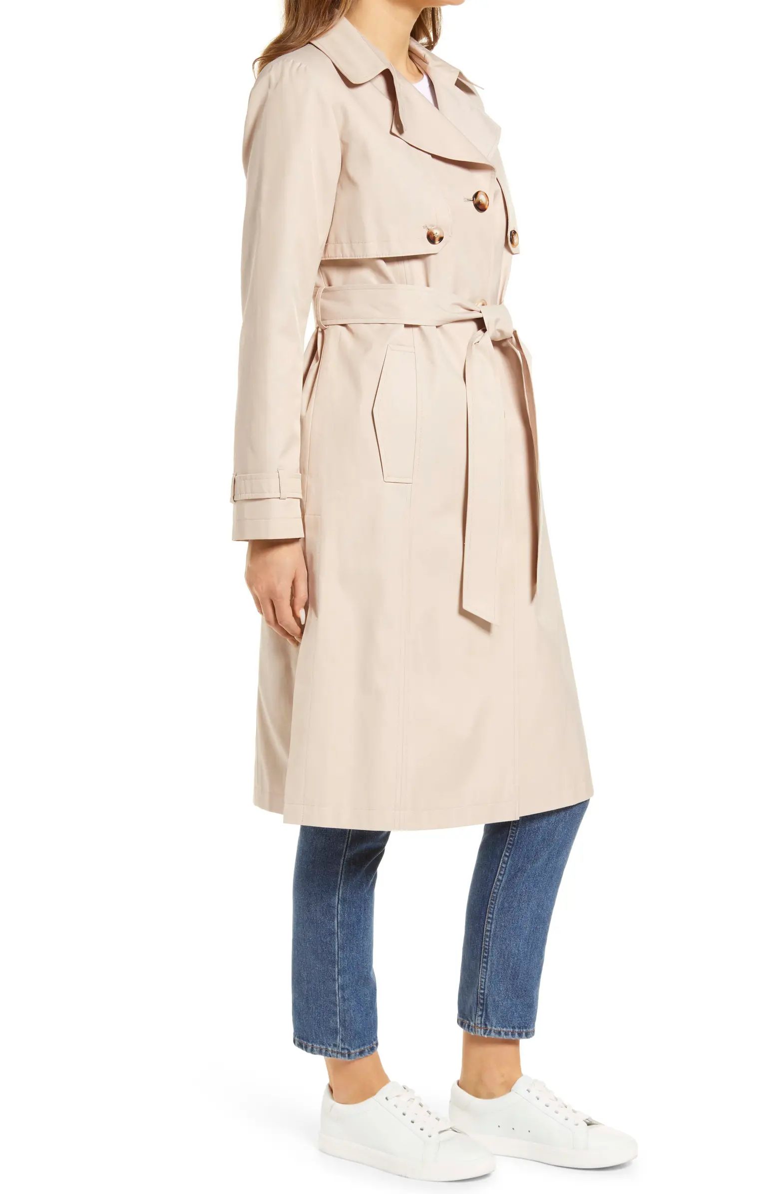 Water Repellent Elongated Cotton Blend Trench Coat | Nordstrom