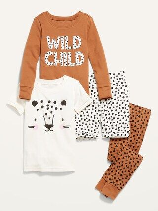 Unisex 4-Piece Graphic Pajama Set for Toddler & Baby | Old Navy (US)