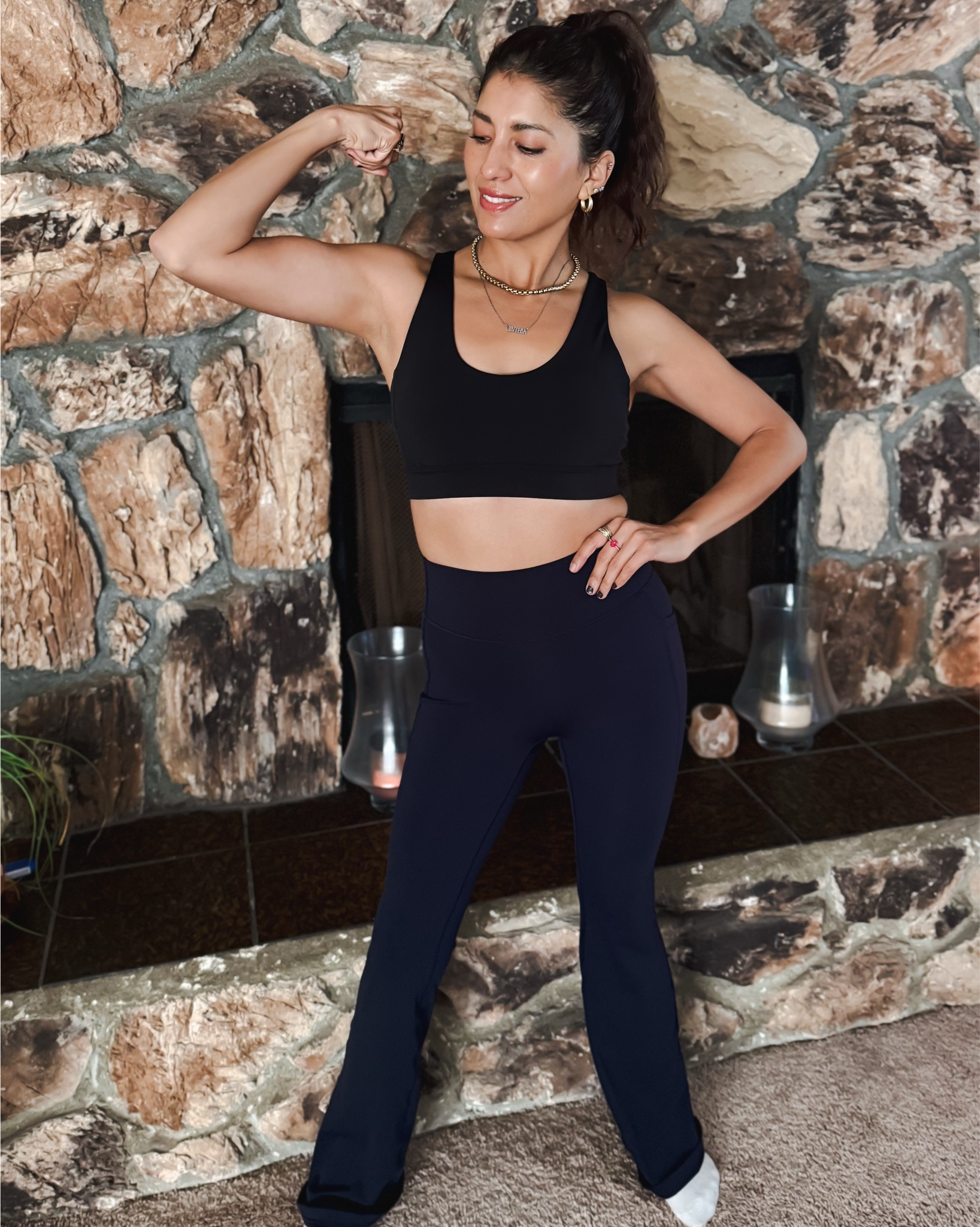 Obsessed with these Yunoga flare leggings 🤍
They’re ultra soft with a high-waisted tummy control fit, no front seam, and side pockets for your phone or keys. Flattering, comfy, and perfect for everyday wear or workouts.
Wearing XS leggings | S sports bra.



Yunoga leggings, flare leggings, high waisted yoga pants, no front seam leggings, camel toe free leggings, tummy control leggings, amazon flare leggings, workout leggings women, yoga leggings with pockets, athleisure outfit, gym leggings, soft leggings

#LTKfitnessgoals #LTKActive #LTKOver40