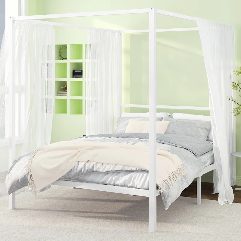 Tabiauea Metal Canopy Bed Frame | Wayfair North America