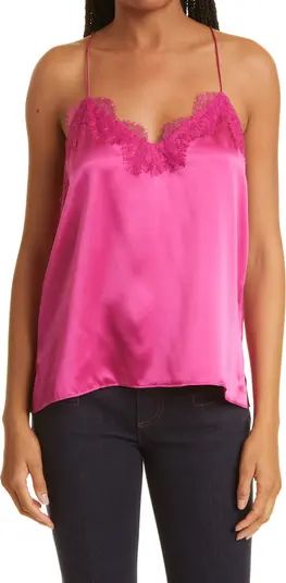 The Racer Lace Trim Silk Camisole | Nordstrom