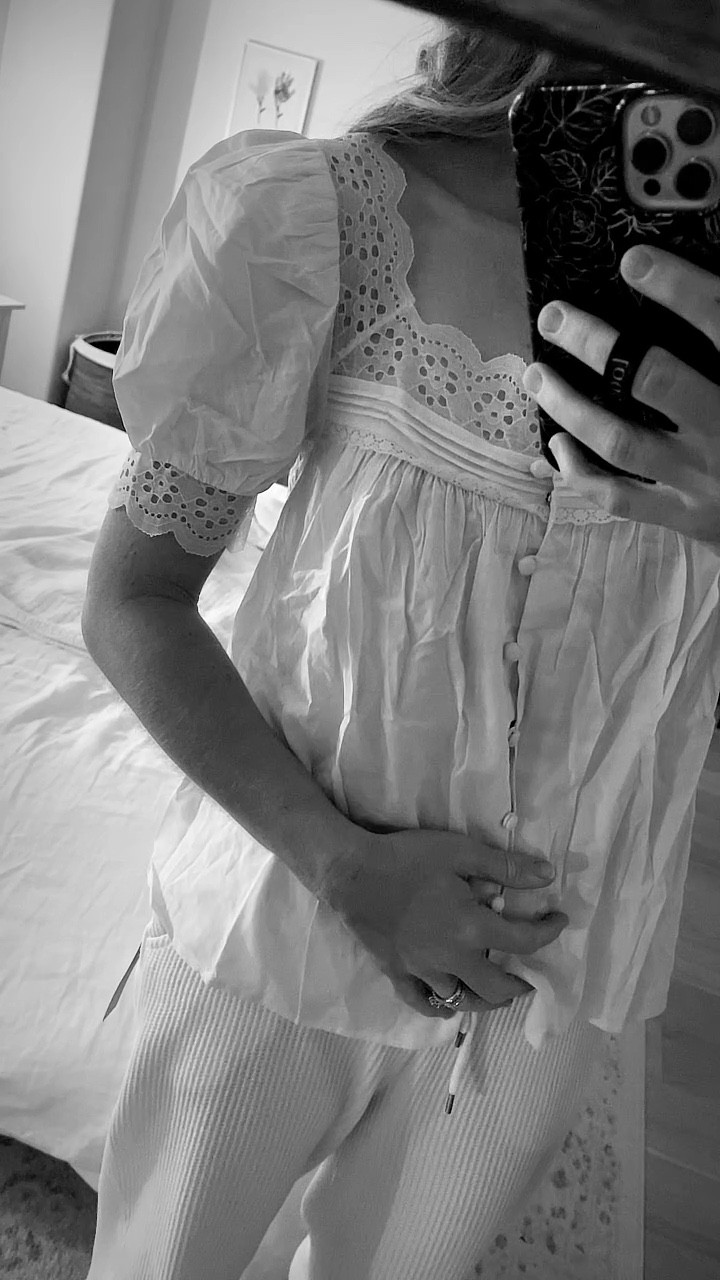 Perfect lace top for dreaming of spring 🕊️

Wearing a small, fits TTS and meant to be billowy. 